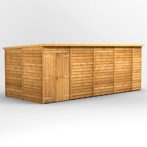 Power Overlap Pent Shed 18x8 ft