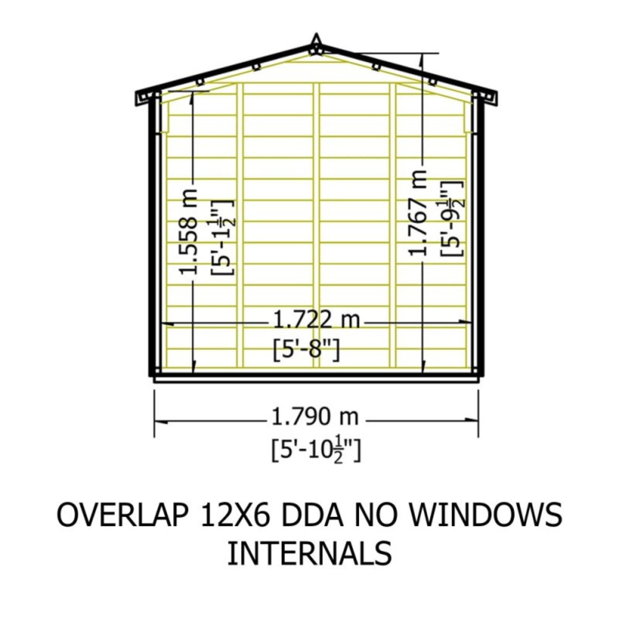 Shire Garden Value Overlap 12 x 6 Apex Shed (With or Without Window) - Garden Life Stores