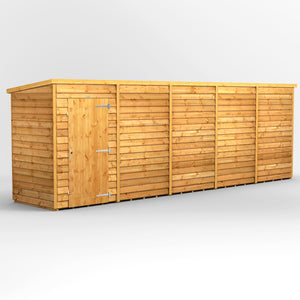 Power Overlap Pent Shed 20x4 ft