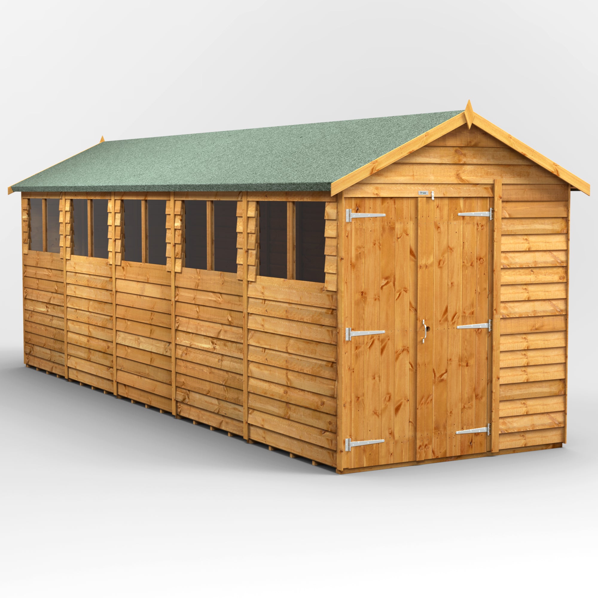 Power Overlap Apex Shed 20x6 ft