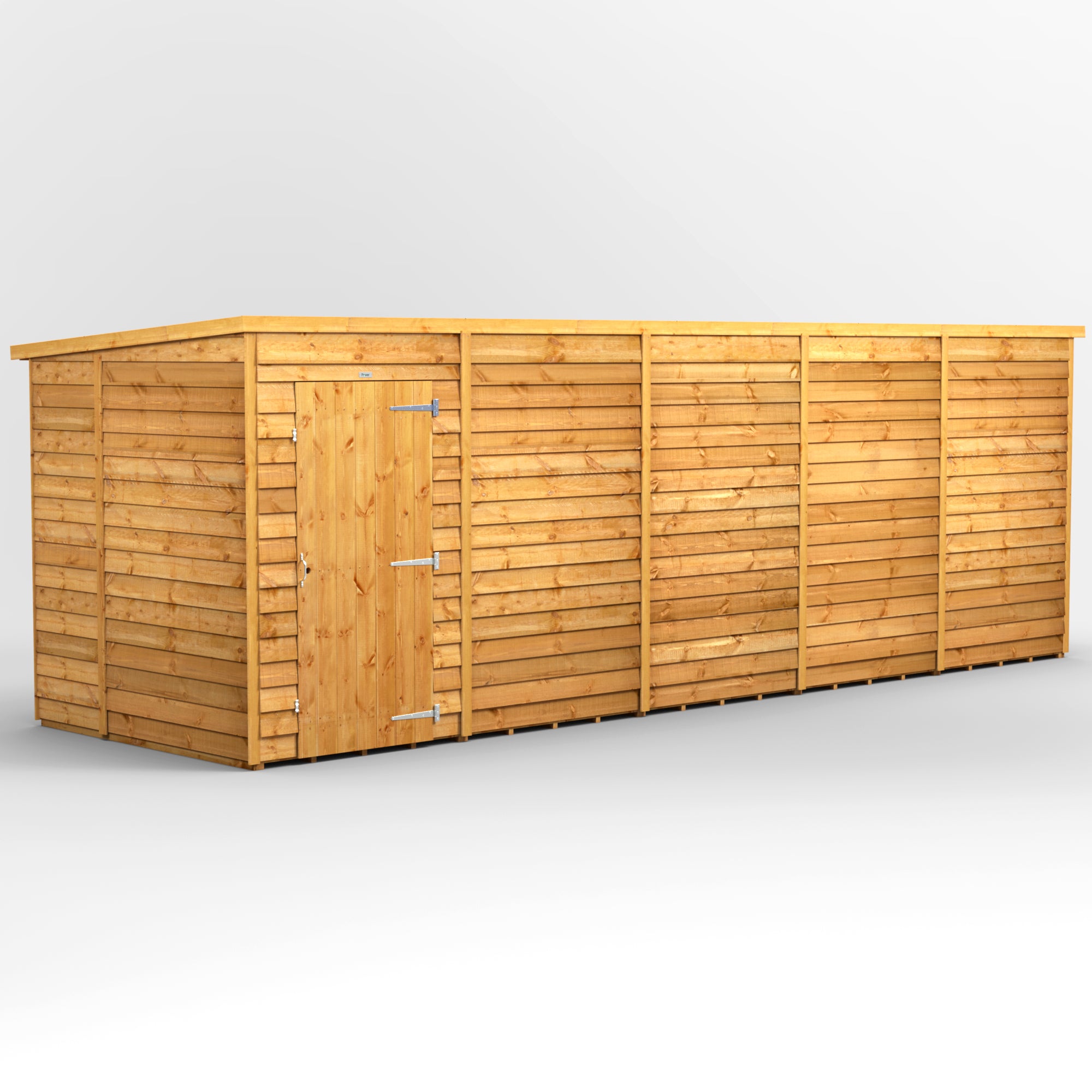 Power Overlap Pent Shed 20x6 ft