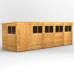 Power Overlap Pent Shed 20x6 ft