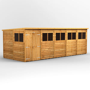 Power Overlap Pent Shed 20x8 ft