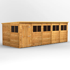 Power Overlap Pent Shed 20x8 ft