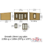 Shire Emneth 19mm Log Cabin 10Gx13