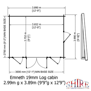Shire Emneth 19mm Log Cabin 10Gx13