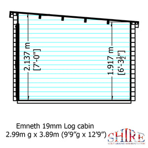 Shire Emneth 19mm Log Cabin 10Gx13