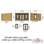 Shire Emneth 19mm Log Cabin 10Gx13