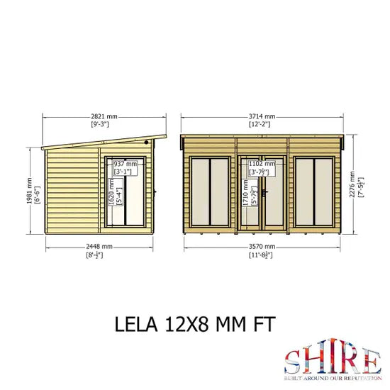 Shire Lela Summerhouse 12x8