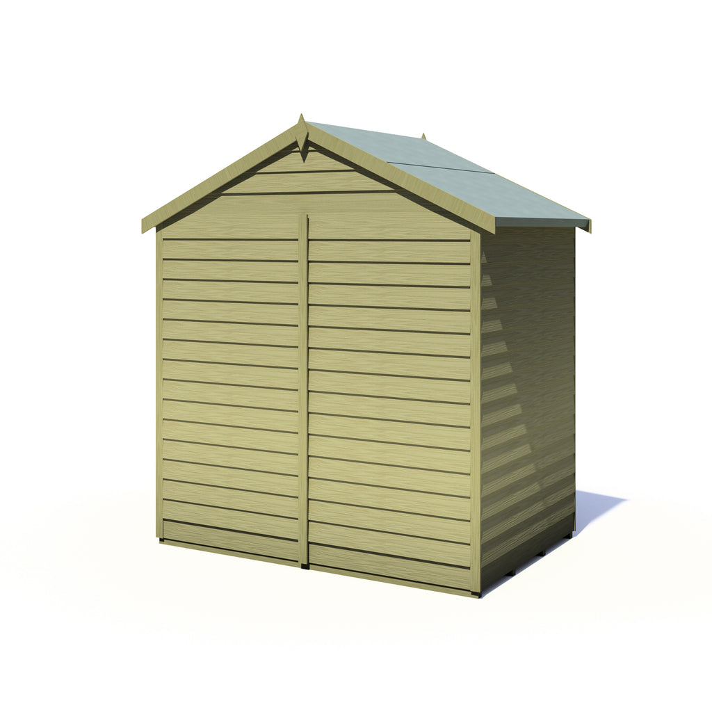 Shire Pressure Treated Overlap Shed Double Door 4x6 - Garden Life Stores. 