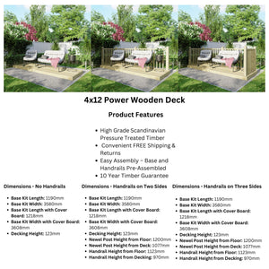 Power 4ft Wooden Decking Kits