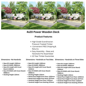 Power 4ft Wooden Decking Kits