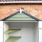 Shire Overlap Dipped Wooden Garden Shed Double Door with Shelves 4x3 - Garden Life Stores. 