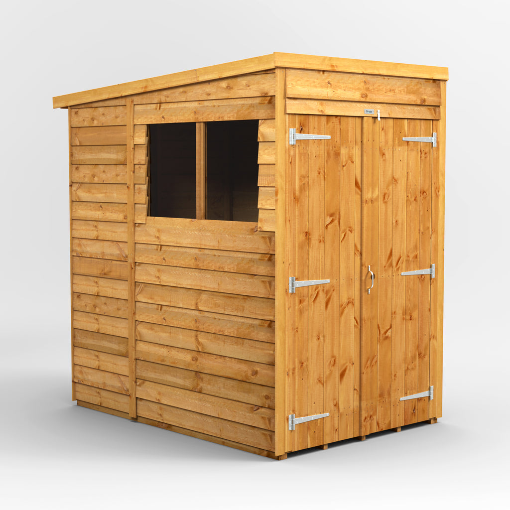 Power Overlap Pent Shed 4x6 ft