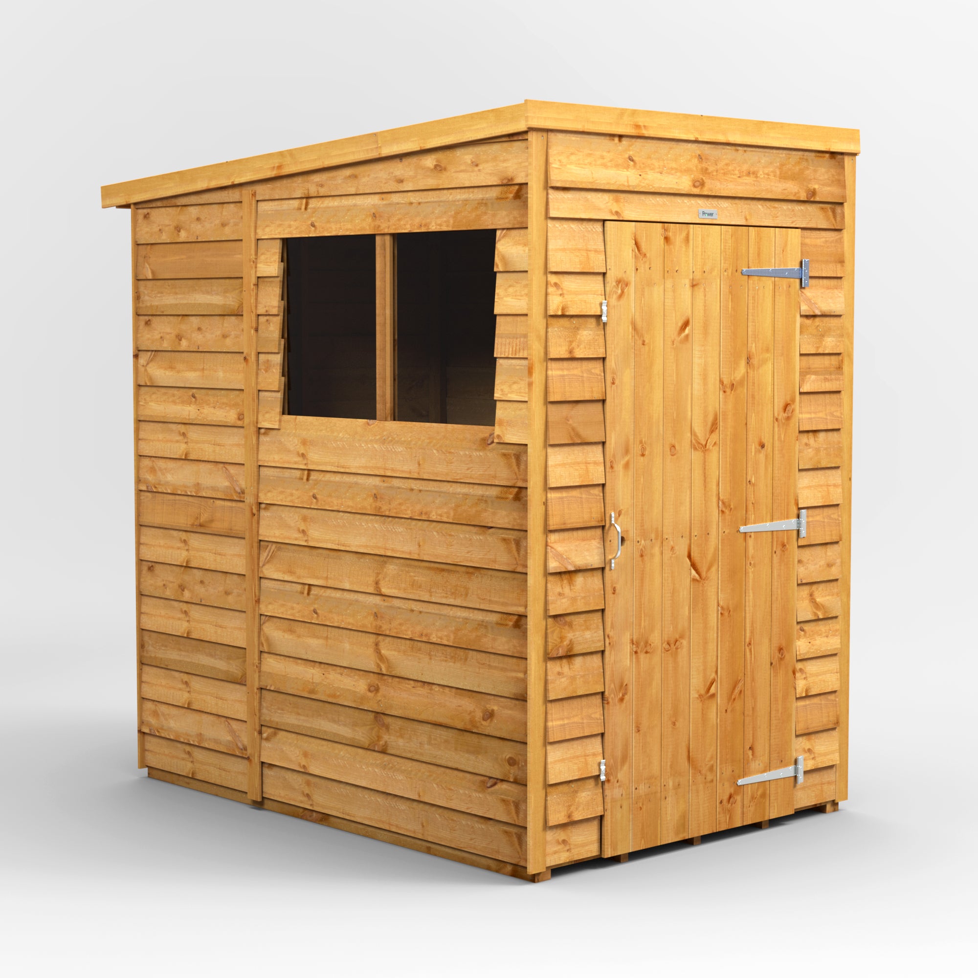 Power Overlap Pent Shed 4x6 ft