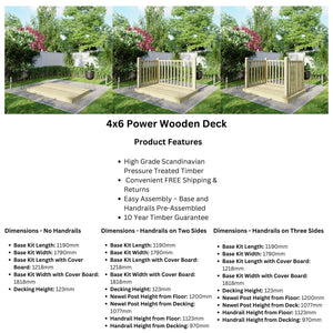 Power 4ft Wooden Decking Kits