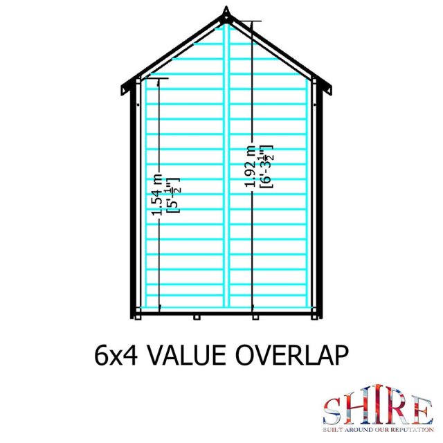 Shire Wooden Pressure Treated Super Value Overlap Single Door 6x4 Garden Life Stores