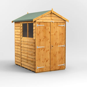 Power Overlap Apex Shed 6x4 ft