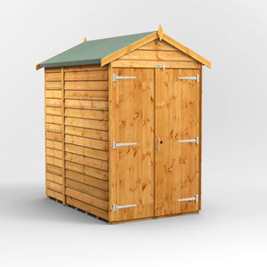 Power Overlap Apex Shed 6x4 ft