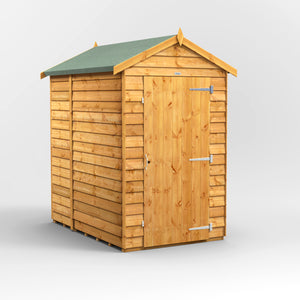 Power Overlap Apex Shed 6x4 ft
