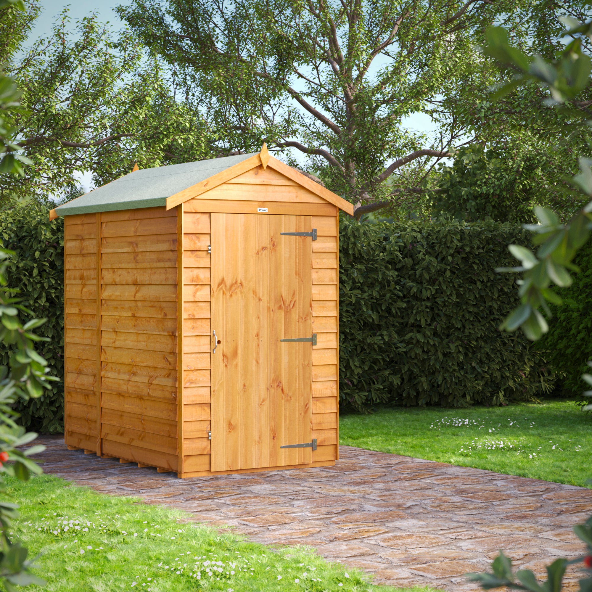 Power Overlap Apex Shed 6x4 ft