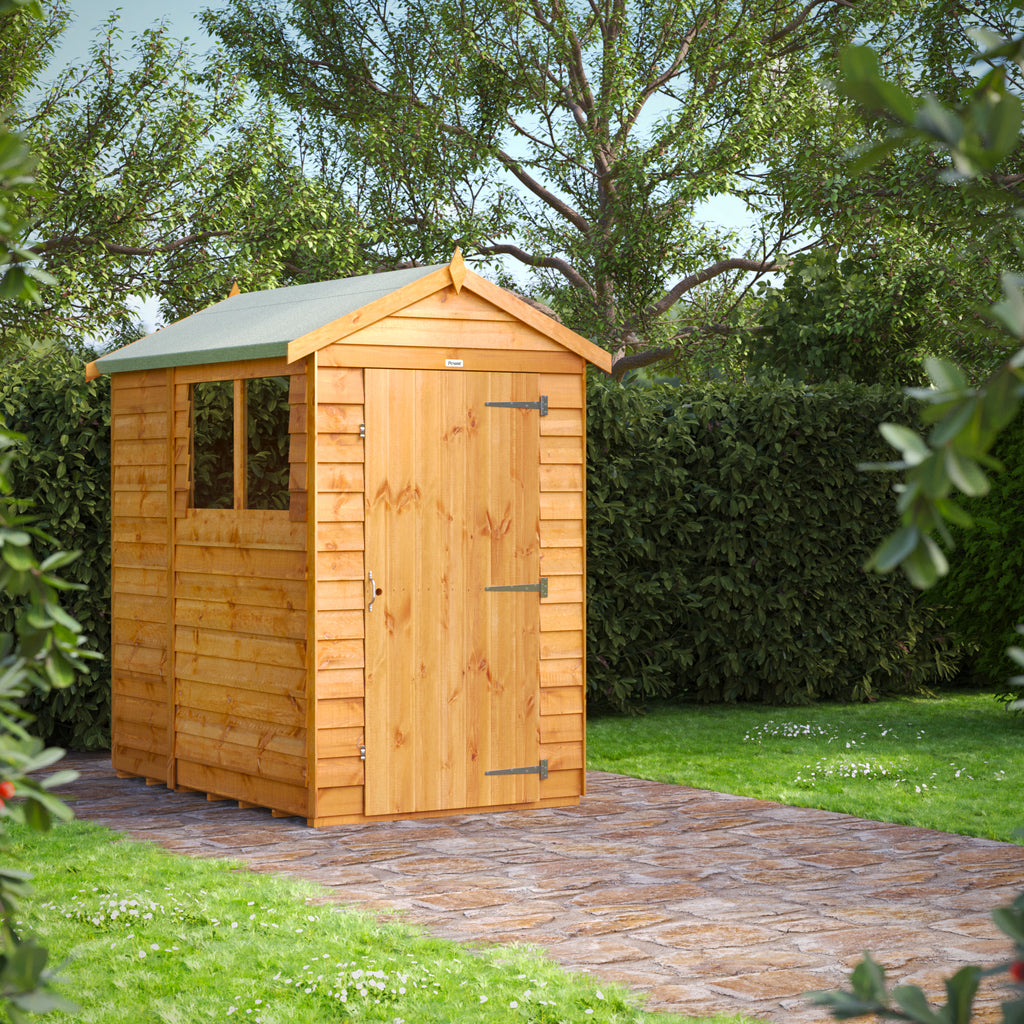 Power Overlap Apex Shed 6x4 ft