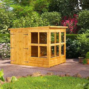 Power Pent Security Garden Shed 6x8 ft