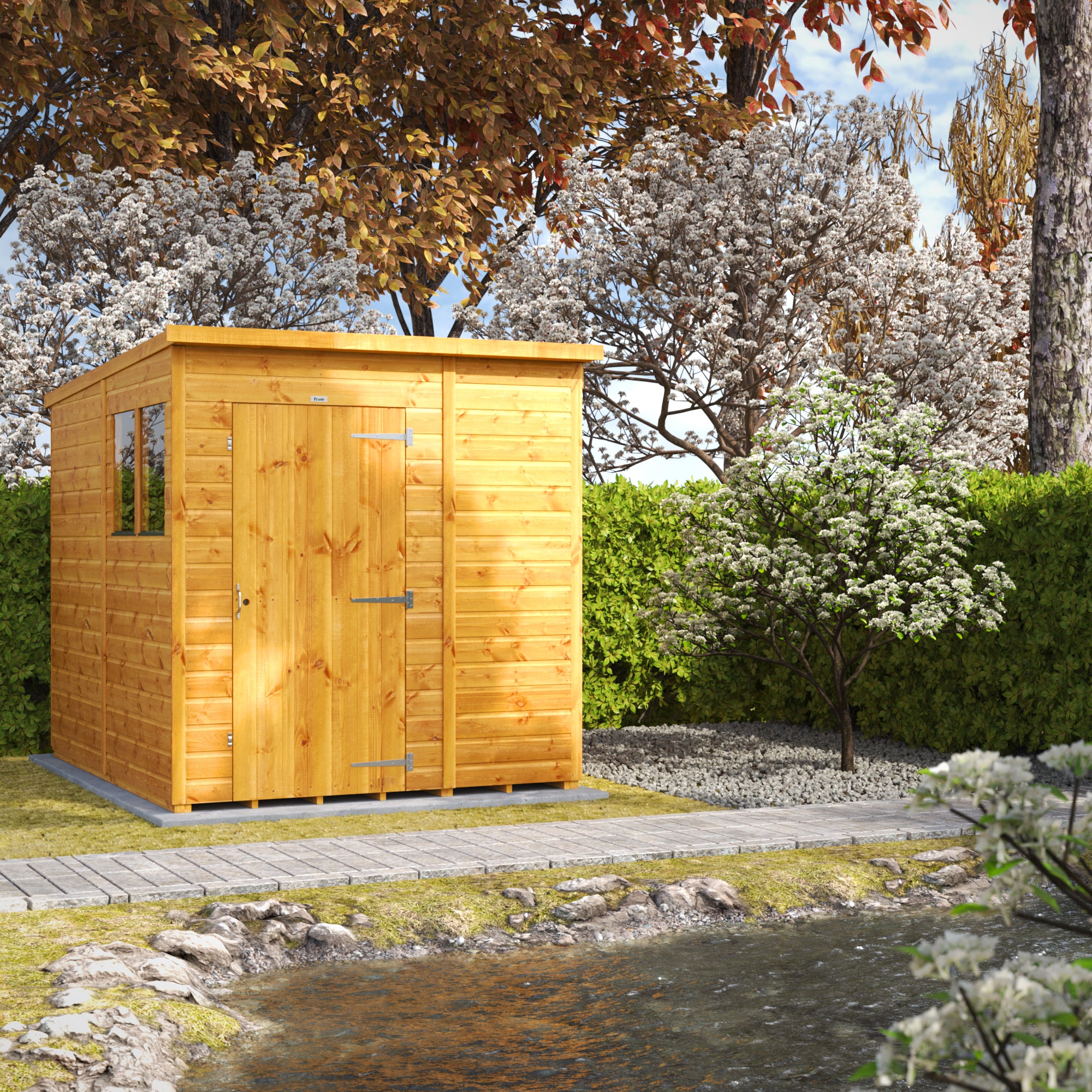 Power Pent Garden Shed 6x8 ft