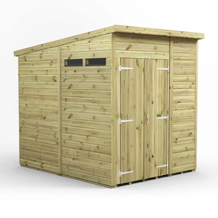 Power Premium Pent Security Shed 8ft