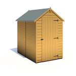 Shire Overlap Dipped Apex Wooden Garden Shed With Single Door 6x4 - Garden Life Stores. 