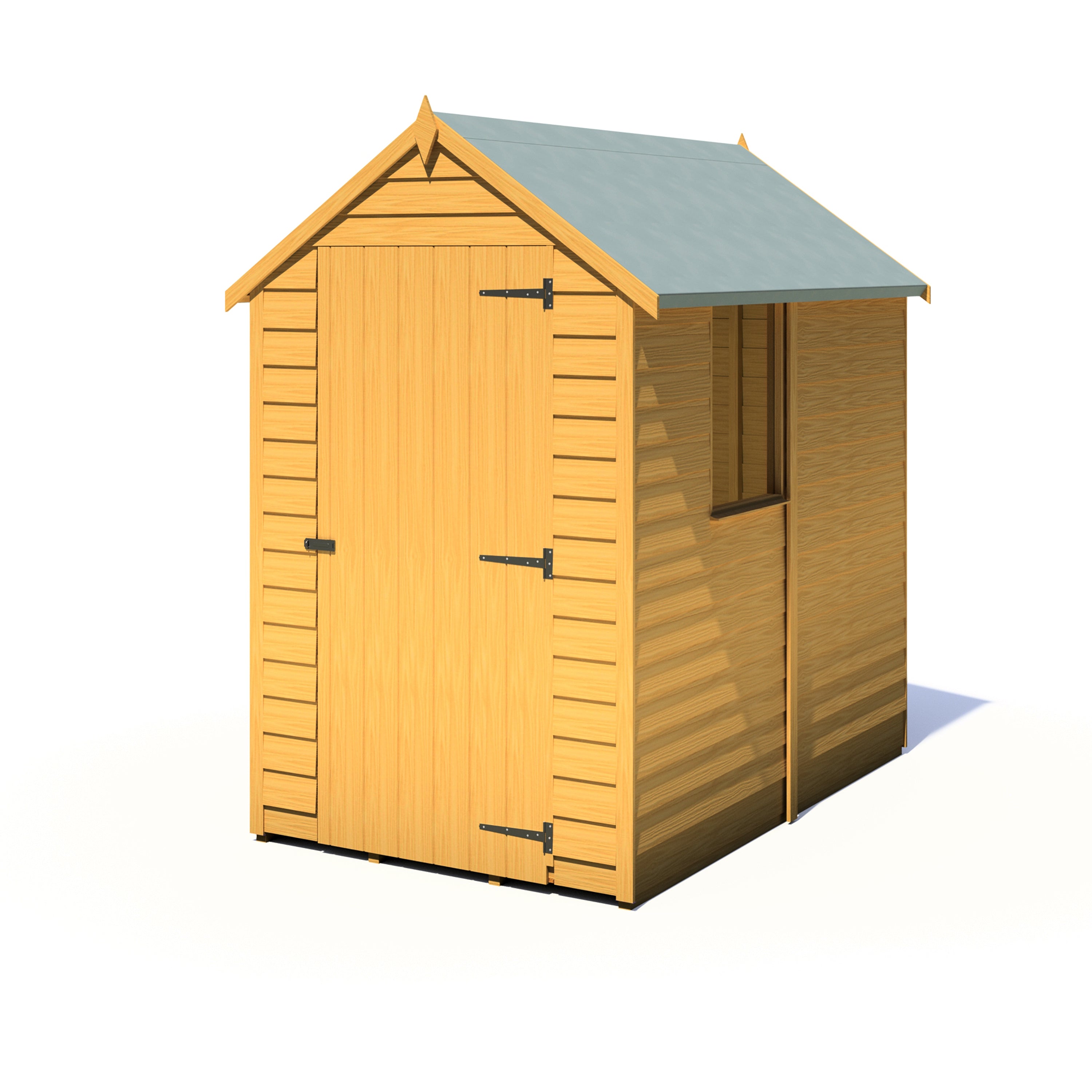 Shire Overlap Dipped Apex Wooden Garden Shed With Window 6x4 - Garden Life Stores. 