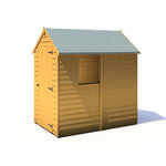 Shire Overlap Dipped Apex Wooden Garden Shed With Window 6x4 - Garden Life Stores. 