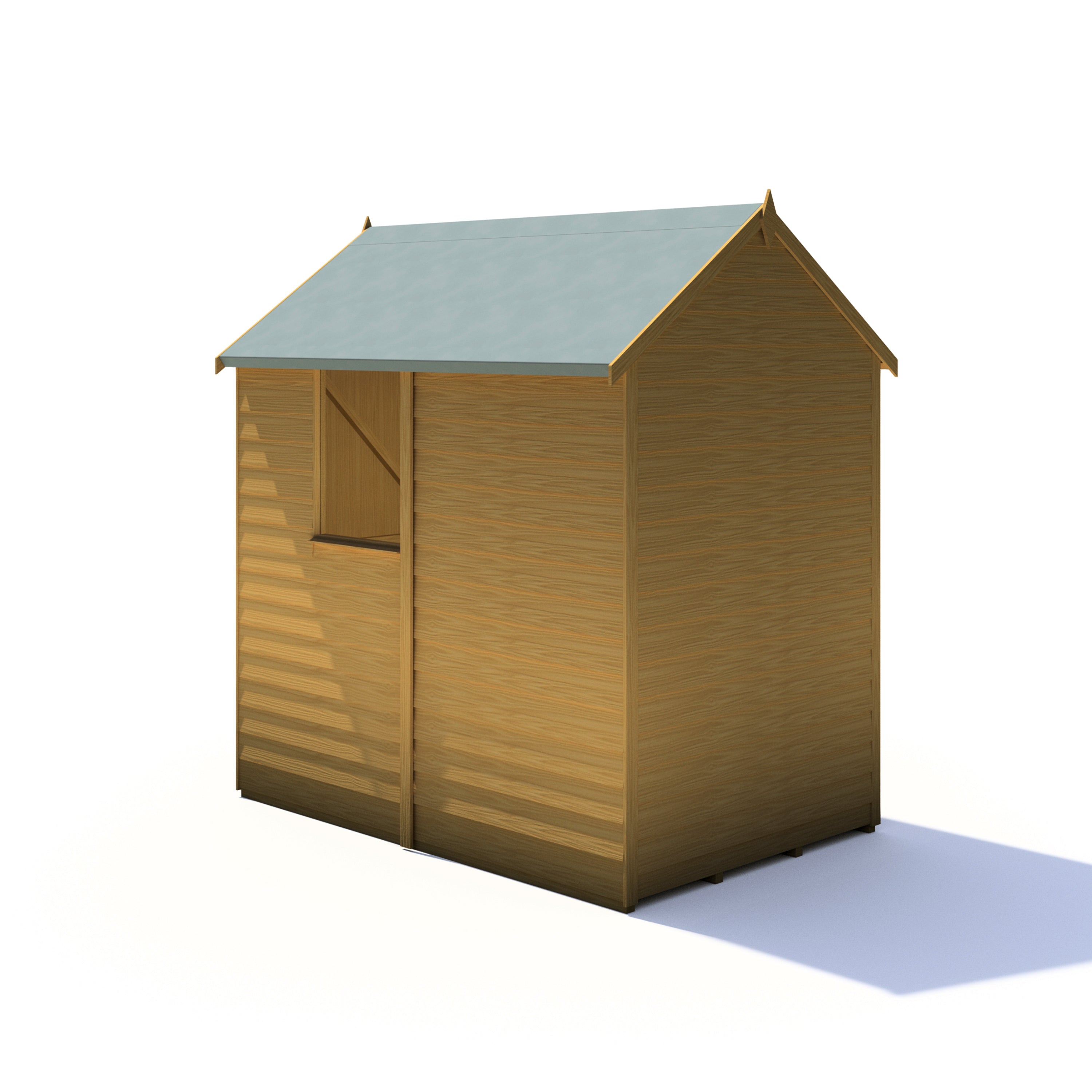 Shire Overlap Dipped Apex Wooden Garden Shed With Window 6x4 - Garden Life Stores. 