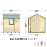 Shire Arran Shed Double Door 6x6