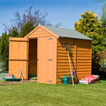 Shire Overlap Dipped Wooden Garden Shed Double Door 6x6 - Garden Life Stores. 