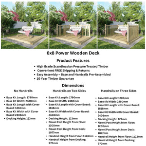 Power 6ft Wooden Decking Kits