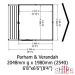 Shire Parham with Verandah Summerhouse 7x7