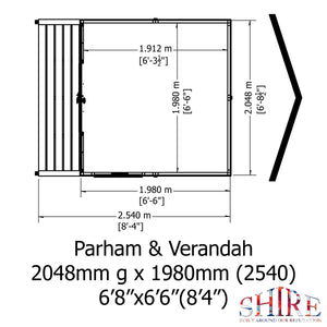 Shire Parham with Verandah Summerhouse 7x7