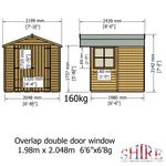 Shire Overlap Dipped Wooden Double Door 7x7 - Garden Life Stores. 
