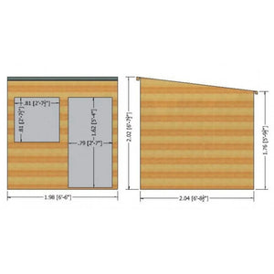 Shire 7x7 Shiplap Pent Shed with Double Doors – Garden Life Stores