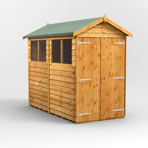 Power Overlap Apex Shed 8x4 ft