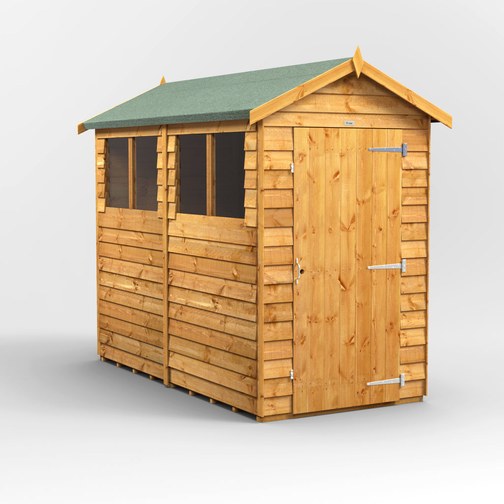 Power Overlap Apex Shed 8x4 ft