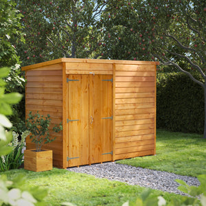 Power Overlap Pent Shed 8x4 ft
