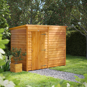 Power Overlap Pent Shed 8x4 ft