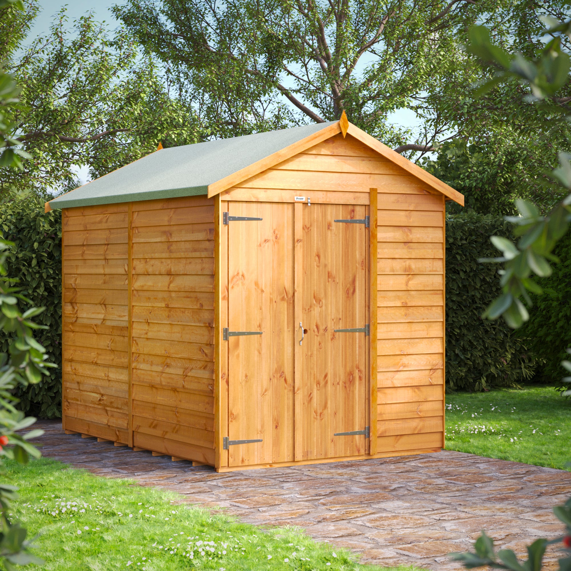 Power Overlap Apex Shed 8x6 ft