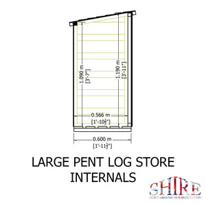 Shire Large 6x3 Log Store – Heavy-Duty Wooden Firewood Storage | Garden Life Stores