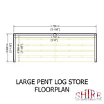 Shire Large 6x3 Log Store – Heavy-Duty Wooden Firewood Storage | Garden Life Stores