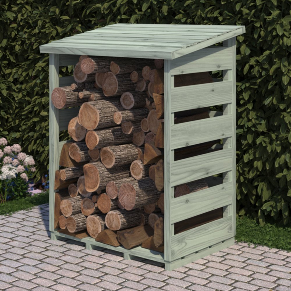 Shire Large 3x2 Log Store – Sturdy Wooden Firewood Storage | Garden Life Stores