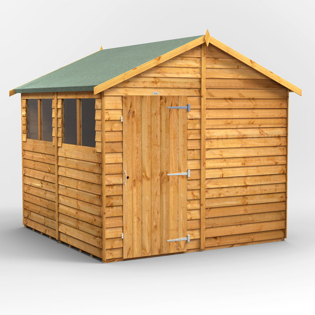 Power Overlap Apex Shed 8x8 ft