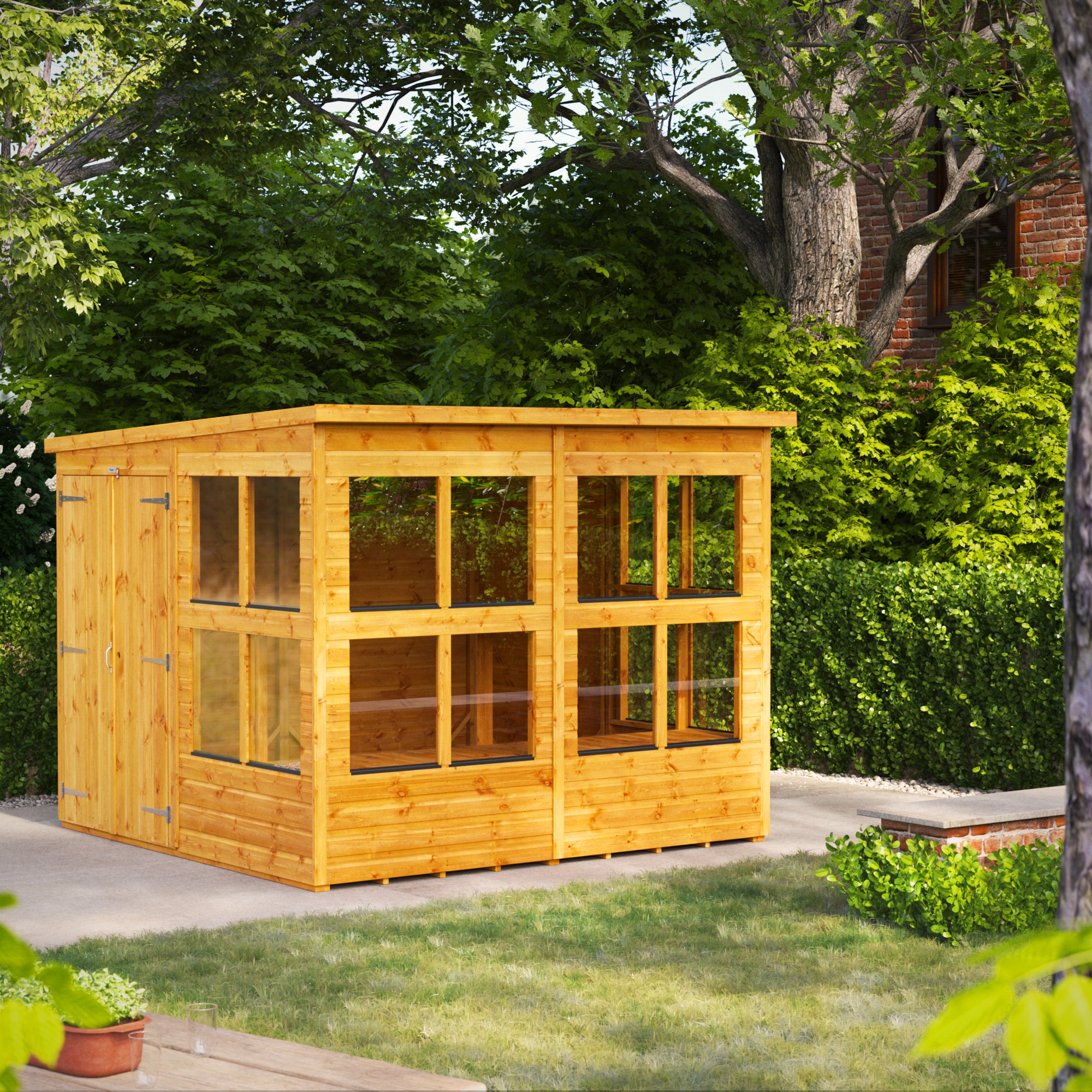 Power Pent Security Garden Shed 8x8 ft